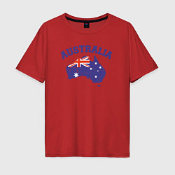 Футболка оверсайз мужская Australia, цвет: красный