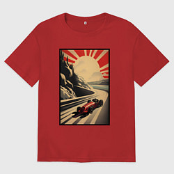 Футболка оверсайз мужская Формула 50x: Болид, цвет: красный