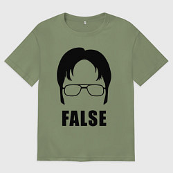 Футболка оверсайз мужская Дуайт Шрут, цвет: авокадо