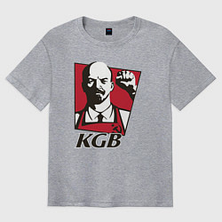 Футболка оверсайз мужская KGB Lenin, цвет: меланж