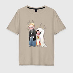 Мужская футболка оверсайз Jigokuraku boo