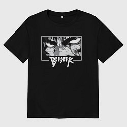 Футболка оверсайз мужская Ярость Гатса аниме, цвет: черный