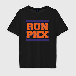 Футболка оверсайз мужская Run Phoenix Suns, цвет: черный