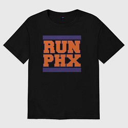 Футболка оверсайз мужская Run Phoenix Suns, цвет: черный