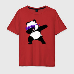 Футболка оверсайз мужская Dab panda, цвет: красный