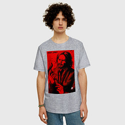 Футболка оверсайз мужская John Wick Baba Yaga art, цвет: меланж — фото 2