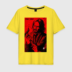 Футболка оверсайз мужская John Wick Baba Yaga art, цвет: желтый