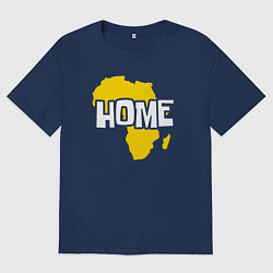 Мужская футболка оверсайз Африка дом