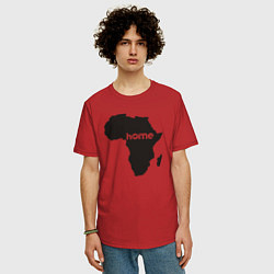 Футболка оверсайз мужская Africa home, цвет: красный — фото 2