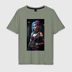 Мужская футболка оверсайз Jinx model Arcane League of Legends