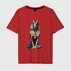 Футболка оверсайз мужская Фараон синий, цвет: красный