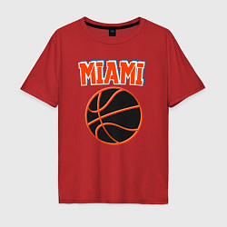 Футболка оверсайз мужская Miami ball, цвет: красный