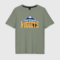 Футболка оверсайз мужская Denver Nuggets, цвет: авокадо