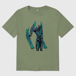 Футболка оверсайз мужская Saundwave, цвет: авокадо