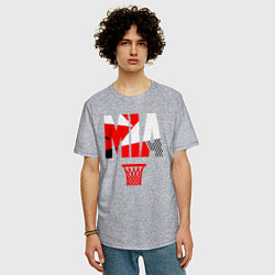 Футболка оверсайз мужская Miami buckets, цвет: меланж — фото 2