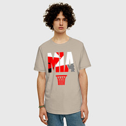 Футболка оверсайз мужская Miami buckets, цвет: миндальный — фото 2