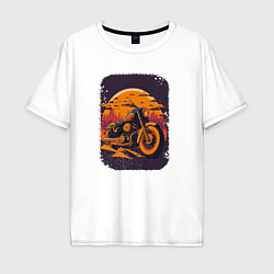 Футболка оверсайз мужская Vintage Harley Tribute, цвет: белый