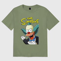 Футболка оверсайз мужская Krusty the clown, цвет: авокадо