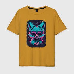 Футболка оверсайз мужская Whimsical Fox, цвет: горчичный