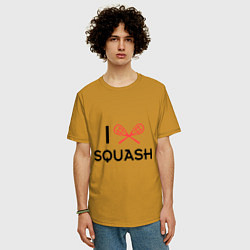 Футболка оверсайз мужская I Love Squash, цвет: горчичный — фото 2