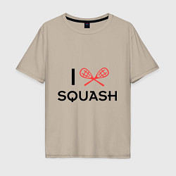 Мужская футболка оверсайз I Love Squash