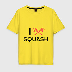 Футболка оверсайз мужская I Love Squash, цвет: желтый