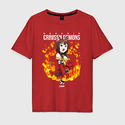 Футболка оверсайз мужская Kono Subarashii Megumin, цвет: красный