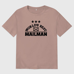 Мужская футболка оверсайз Лучший в мире почтальон