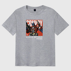 Футболка оверсайз мужская Трансформеры: Оптимус Прайм, цвет: меланж