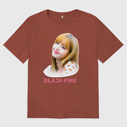 Футболка оверсайз мужская Lisa Blackpink, цвет: кирпичный