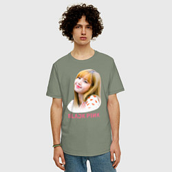 Футболка оверсайз мужская Lisa Blackpink, цвет: авокадо — фото 2