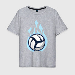 Мужская футболка оверсайз Blue fire ball