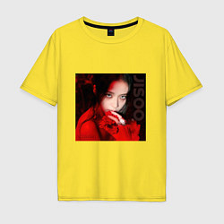 Мужская футболка оверсайз Blackpink Jisoo in red