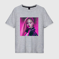 Мужская футболка оверсайз Blackpink Lisa аниме рисунок