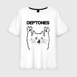 Мужская футболка оверсайз Deftones - rock cat