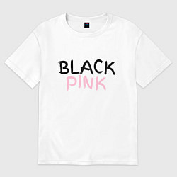 Футболка оверсайз мужская Граффити BlackPink, цвет: белый
