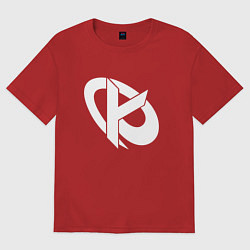 Футболка оверсайз мужская Karmine Corp, цвет: красный