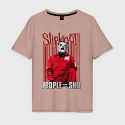 Футболка оверсайз мужская Slipknot Corey, цвет: пыльно-розовый