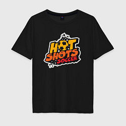 Футболка оверсайз мужская Hot shots soccer, цвет: черный