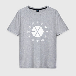 Футболка оверсайз мужская Logo EXO, цвет: меланж