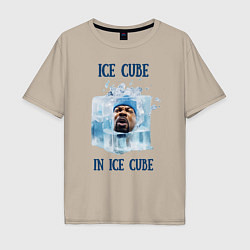 Футболка оверсайз мужская Ice Cube in ice cube, цвет: миндальный