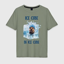 Футболка оверсайз мужская Ice Cube in ice cube, цвет: авокадо