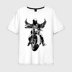 Мужская футболка оверсайз Biker wings