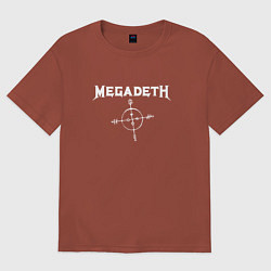 Футболка оверсайз мужская Megadeth: Cryptic Writings, цвет: кирпичный
