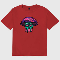 Футболка оверсайз мужская MF Doom mushroom, цвет: красный