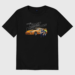 Футболка оверсайз мужская Пол Уокер Toyota supra MK4, цвет: черный