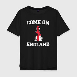 Футболка оверсайз мужская Come on England, цвет: черный
