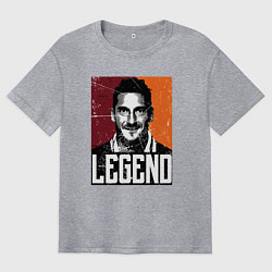 Футболка оверсайз мужская Тотти легенда, цвет: меланж