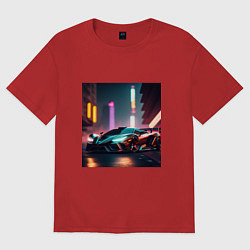 Футболка оверсайз мужская Суперавто, цвет: красный