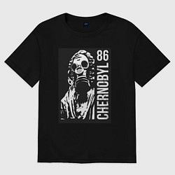 Футболка оверсайз мужская Чернобыль 1986, цвет: черный